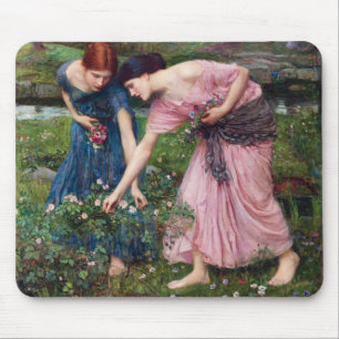 Tapis De Souris Mesdames Picking Roses, John William Waterhouse