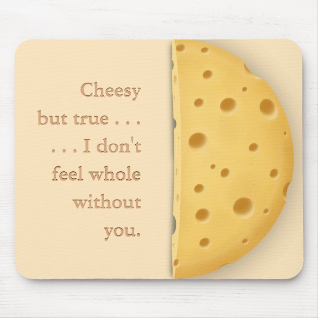 Tapis De Souris Message Cheesy personnalisé Charming Cheese Lover (Devant)