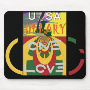 Tapis De Souris Message d'amour dans l'art d'impression de couleur