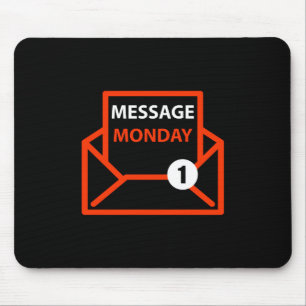 Tapis De Souris Message lundi Mousepad noir
