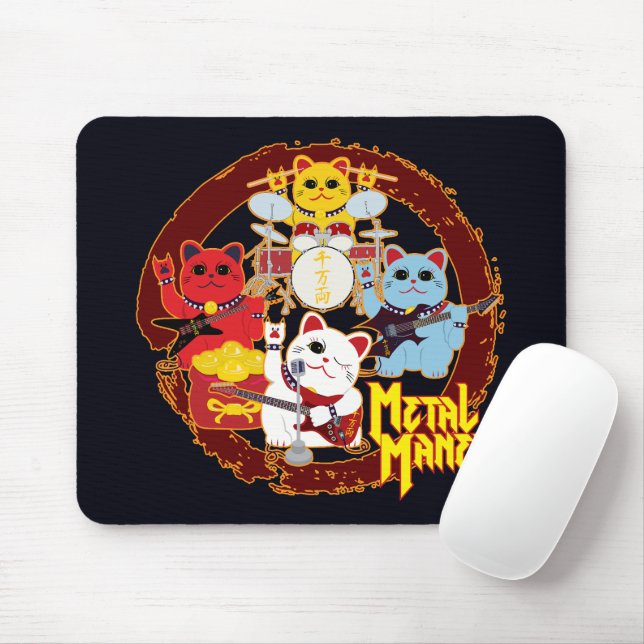 Tapis De Souris Métal Maneki (Avec souris)