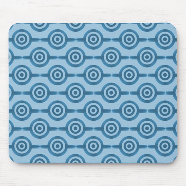 Tapis De Souris Métallo Bleu Cercles tendance Mousepad (Devant)