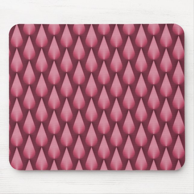 Tapis De Souris Métallo rose éblouissant Raindrops Mousepad (Devant)