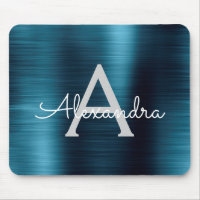 Métallurgique Bleu Business Foil Nom du monogramme
