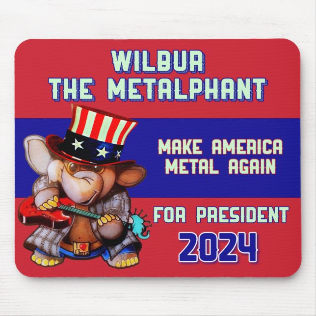 Tapis De Souris Metalphant pour Président 2024 Souris rouge (Devant)