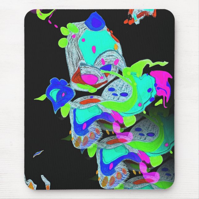 Tapis De Souris "Métamorphose" Ordinateur Turquoise Pad Souris (Devant)