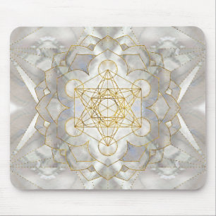 Tapis De Souris Métatron's Cube in lotus Sacred Geometry