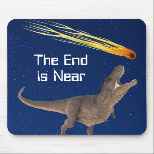 Tapis De Souris Meteor Dinosaur End Est Près D'Une Catastrophe