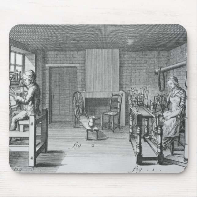Tapis De Souris Métier à tisser pour les bas de tissage (Devant)
