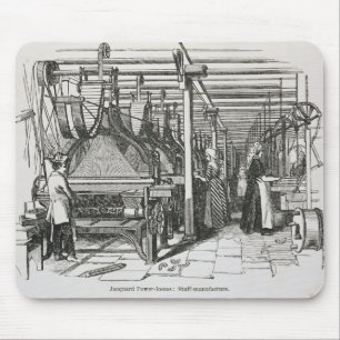 Tapis De Souris Métiers à tisser de puissance de jacquard