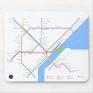 Tapis De Souris Métro Mousepad de Detroit