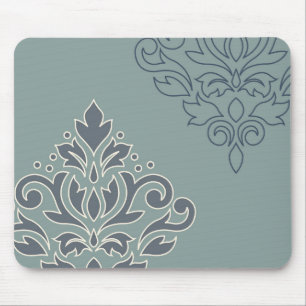 Tapis De Souris Mettez en rouleau les bleus crèmes de l'art I