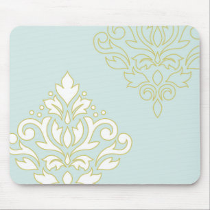 Tapis De Souris Mettez en rouleau lt Teal de Gld de poids de l'art