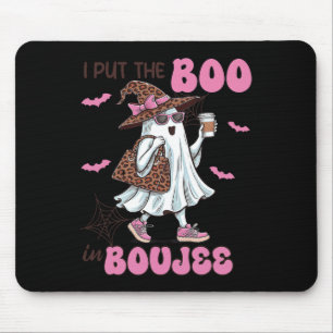 Tapis De Souris Mettez Le Boo À Boujee Halloween Mignonne Lady Gho