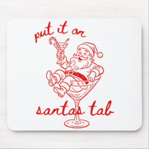 Tapis De Souris Mettez-le sur l'onglet de Santa Drôle de Noël Queu