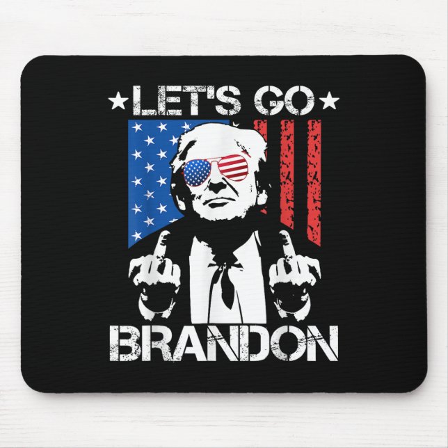 Tapis De Souris Mettons le drapeau de Brandon Trump (Devant)