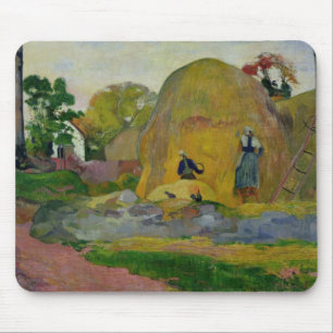 Tapis De Souris Meules de foin jaunes de Paul Gauguin , ou