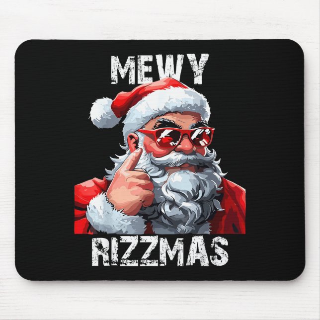 Tapis De Souris Mewy Rizzmas Christmas Pajamas Santa Claus Funny M (Devant)