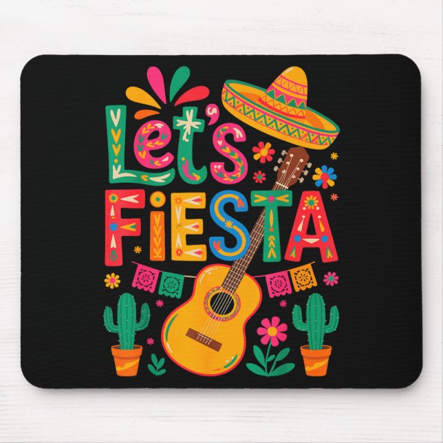 Tapis De Souris Mexicain drôle, faisons la fête cinco de mayo  (Devant)