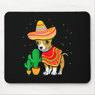 Tapis De Souris Mexican Chihuahua Dog Sombrero Cinco De Mayo Fiest
