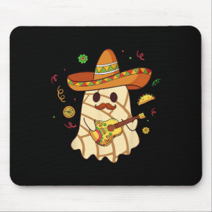 Tapis De Souris Mexique Éffrayant Ghost Jouer Guitare Conchas Pan