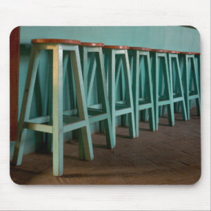 Tapis De Souris Mexique, Oaxaca, mur de la ligne Green Bar Stools