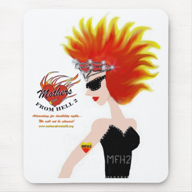Tapis De Souris MFH2 - Cheveux et diadème flamboyants Mousepad (Devant)