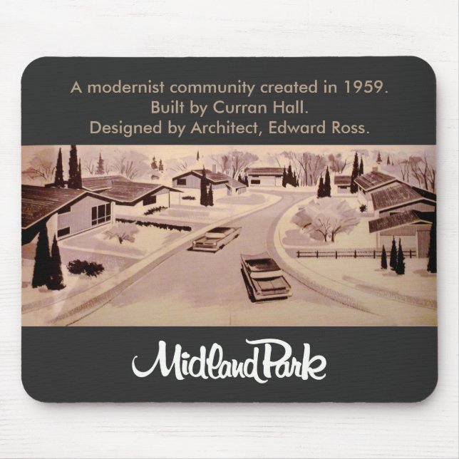 Tapis De Souris Mi-siècle Moderne Midland Park Toronto Mousepad (Devant)