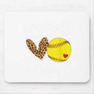 Tapis De Souris Mia softball Cœur Grand-mère Mia d'un joueur de so