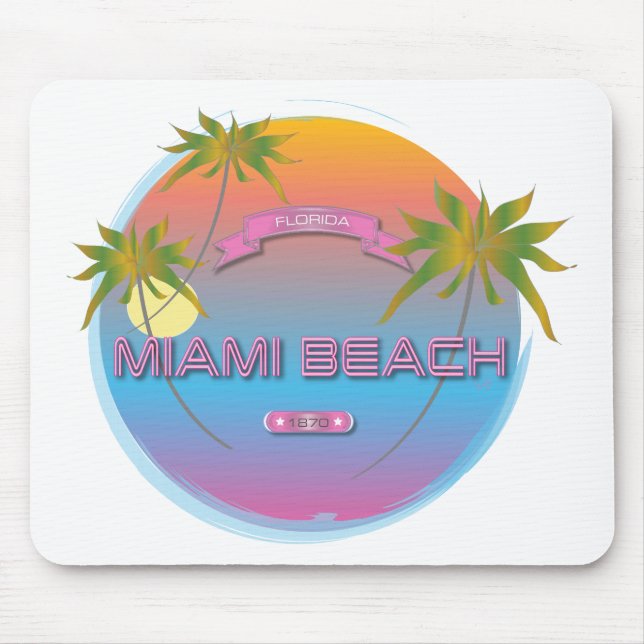Tapis De Souris Miami Beach Florida, Est. cool Mousepad 1870 (Devant)