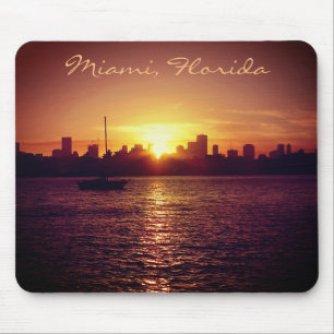 Tapis De Souris Miami Skyline at Sunset