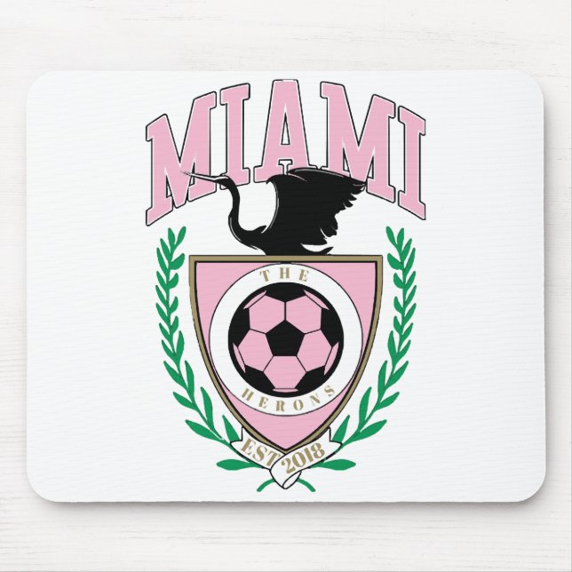 Tapis De Souris Miami Soccer de style universitaire  (Devant)