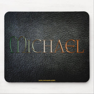 Tapis De Souris MICHAEL look cuir personnalisé Mousepad