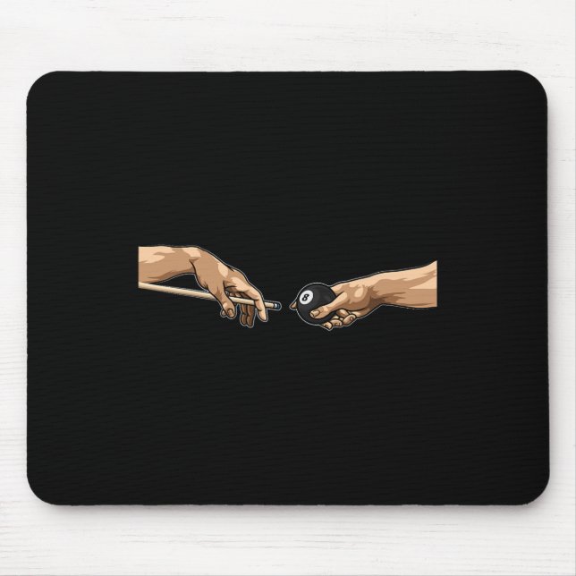 Tapis De Souris Michelangelo Mains Création Adam Pool Billard (Devant)