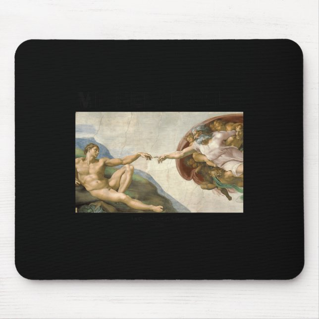 Tapis De Souris Michelangelo - The Creation Of Adam _ Famous Paint (Devant)