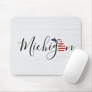 Tapis De Souris Michigan avec Drapeau Graphique