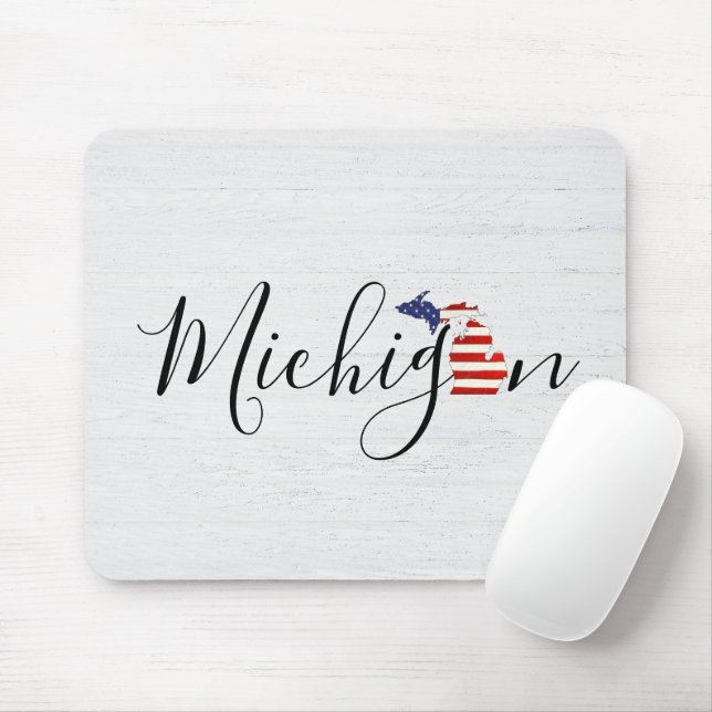 Tapis De Souris Michigan avec Drapeau Graphique (Avec souris)