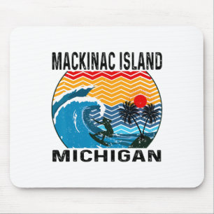 Tapis De Souris Michigan Mackinac Island planche de surf Surfing
