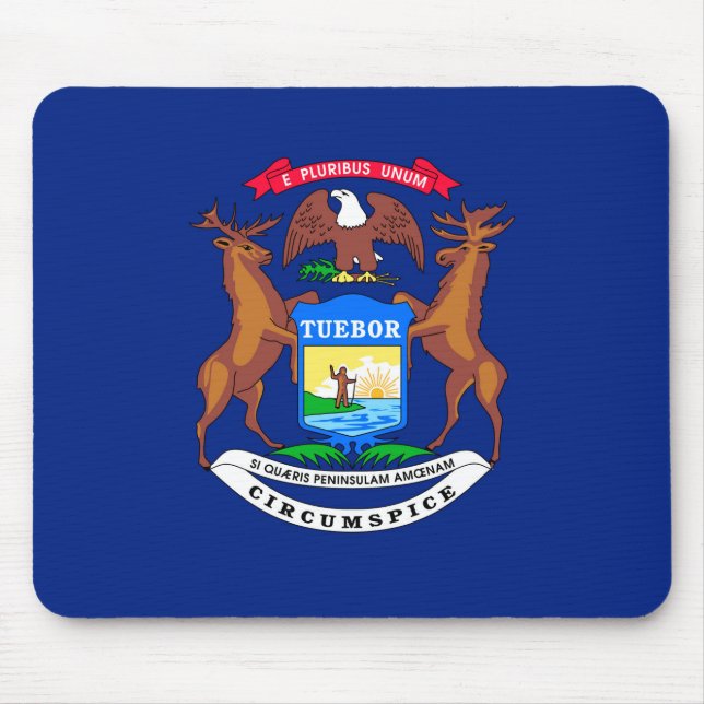 Tapis De Souris Michigan State Flag Design (Devant)