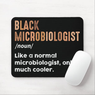 Tapis De Souris Microbiologiste noir Funny Définition Microbiologi