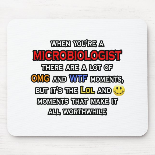 Tapis De Souris Microbiologiste ... OMG WTF LOL (Devant)