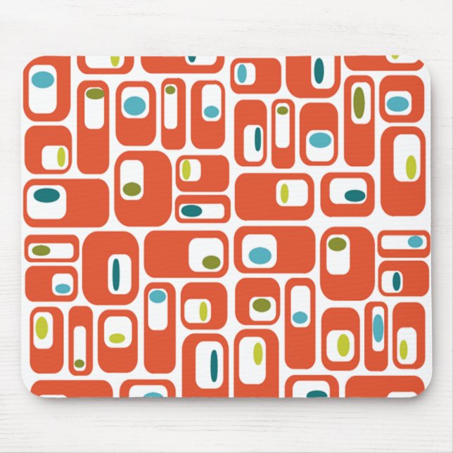 Tapis De Souris Midcentury Modern Rectangles (Devant)