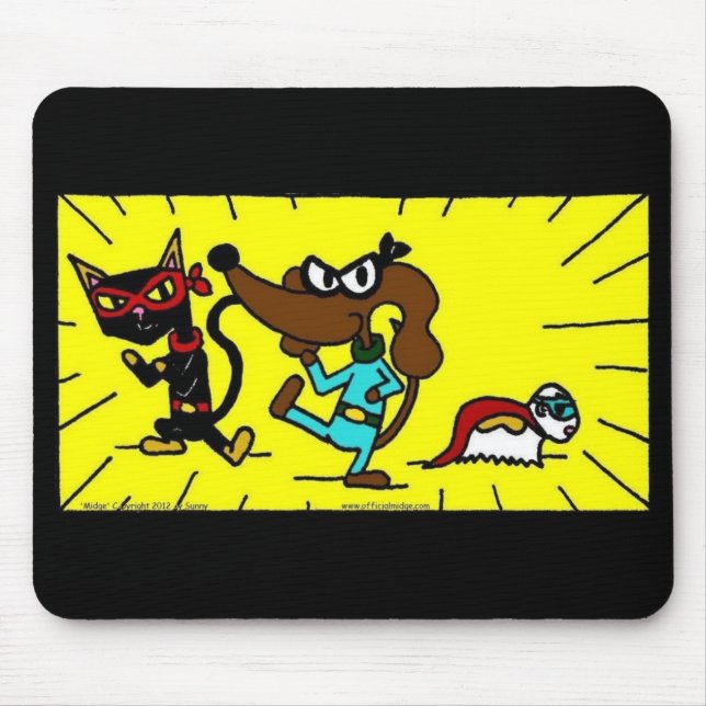 Tapis De Souris Midge Superhero Trio Mousepad (Devant)