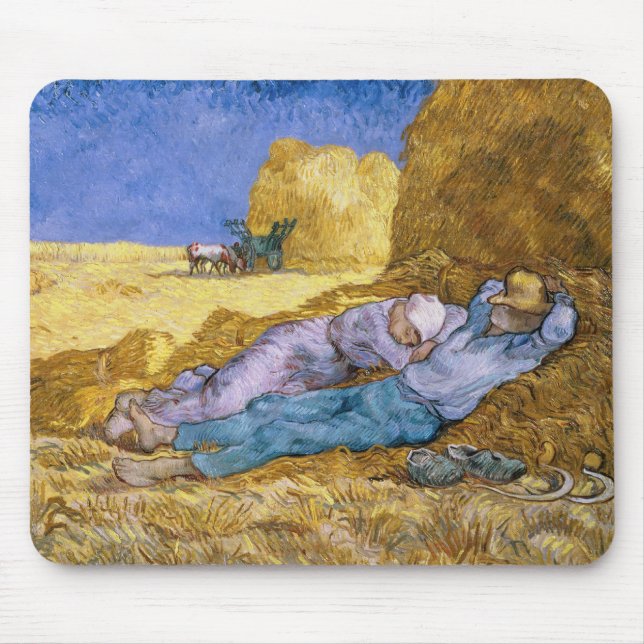 Tapis De Souris Midi de Vincent van Gogh |, la sièste, après (Devant)