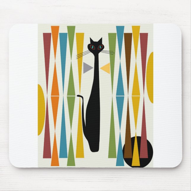 Tapis De Souris MidMod Art Chat 2 (Devant)