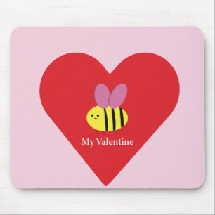 Tapis De Souris Mienne abeille de la Saint-Valentin