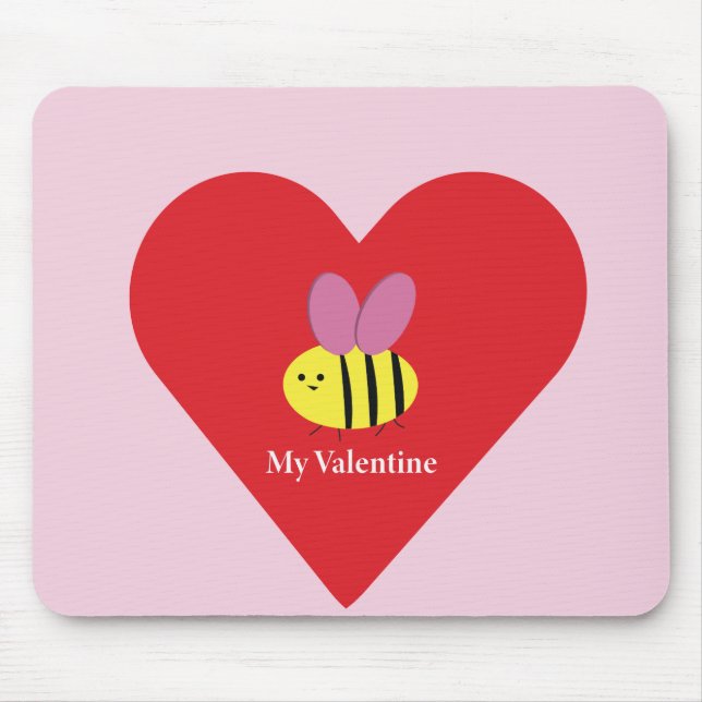 Tapis De Souris Mienne abeille de la Saint-Valentin (Devant)