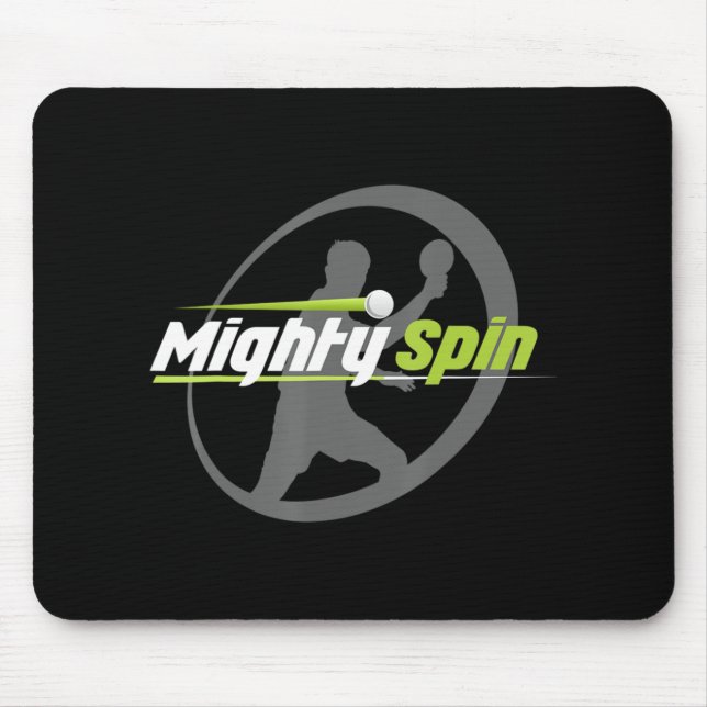 Tapis De Souris Mighty Spin Ping Pong Tee Cool de tennis de table (Devant)