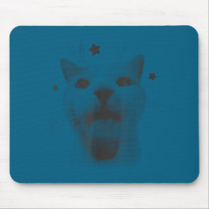 Tapis De Souris Mignon Chat Drôle Étrange Urine Graphique Art