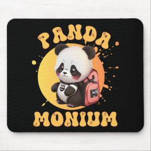Tapis De Souris Mignon Chibi Kawaii Panda Nom Année Scolaire Au Do